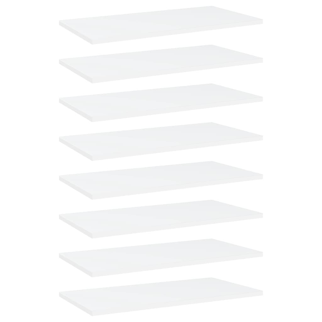 vidaXL Bücherregal-Bretter 8 Stk. Weiß 60x30x1,5 cm Holzwerkstoff