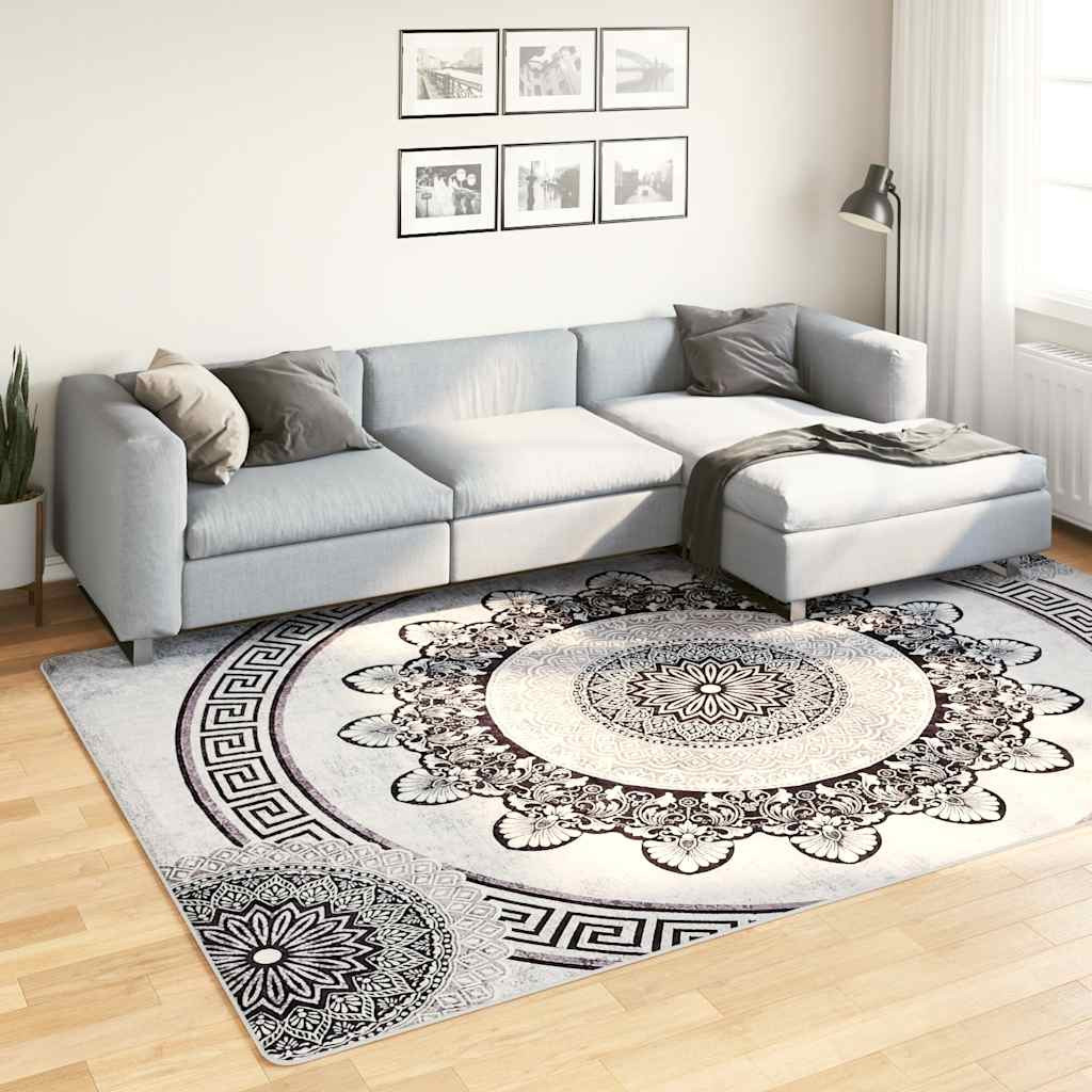 vidaXL Teppich Waschbar 190x300 cm Mehrfarbig