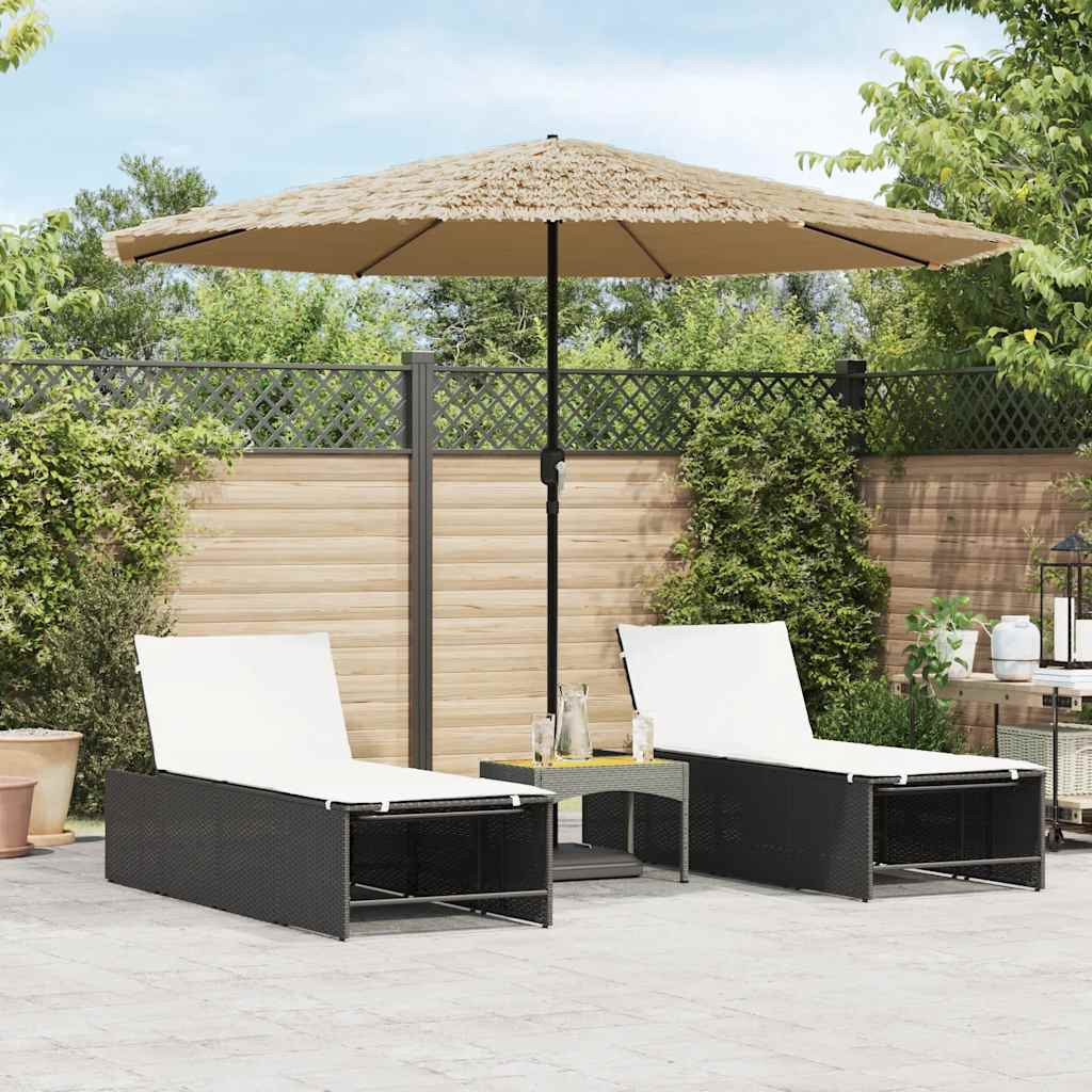 vidaXL Sonnenschirm mit Stahlmast Braun 324x324x247 cm