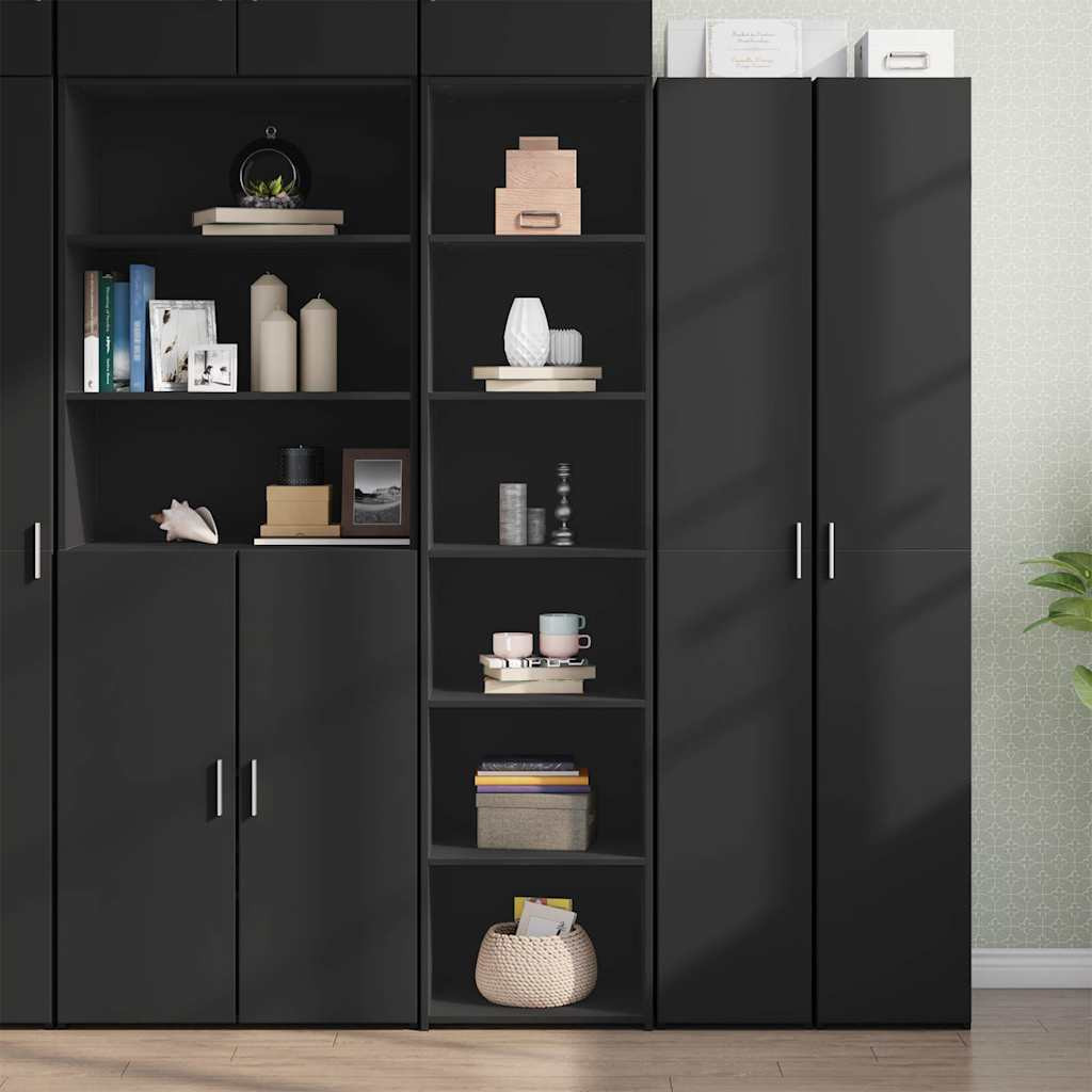 vidaXL Highboard Schwarz 45x41x185 cm Holzwerkstoff