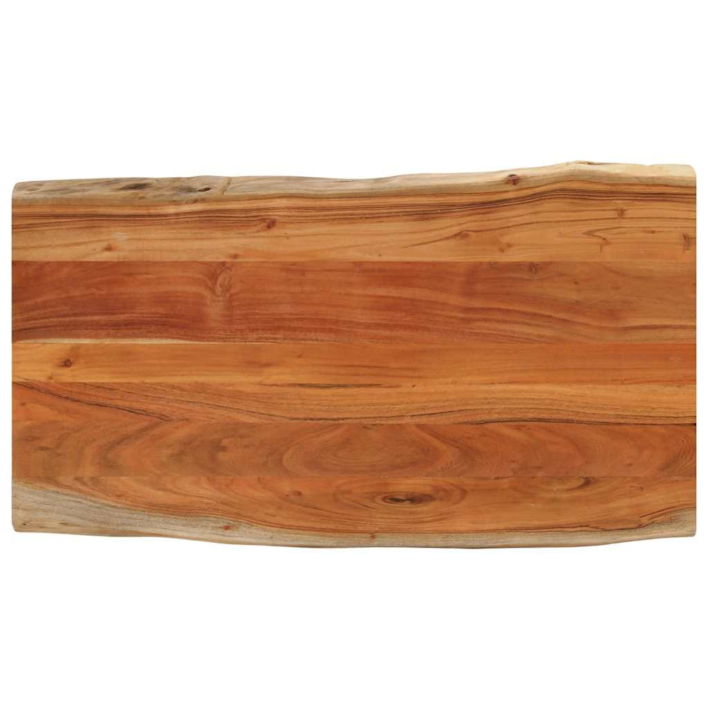 vidaXL Tischplatte 100x60x3,8cm Rechteckig Massivholz Akazie Baumkante