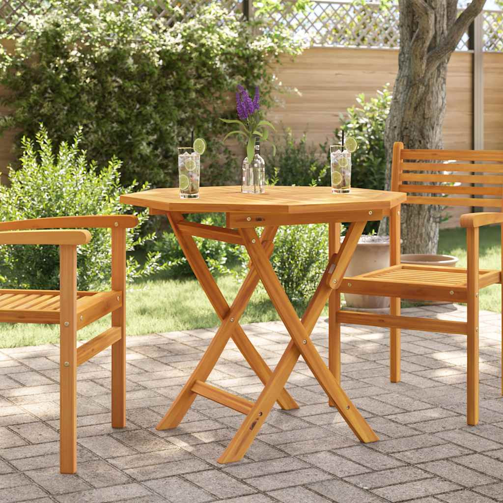 vidaXL Klappbarer Gartentisch 85x85x76 cm Teak Massivholz