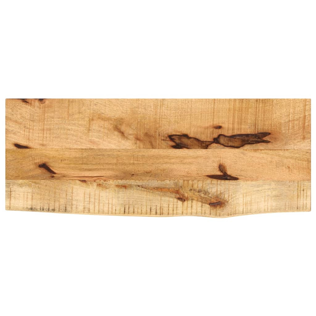 vidaXL Tischplatte 90x40x3,8 cm Baumkante Massivholz Raues Mangoholz