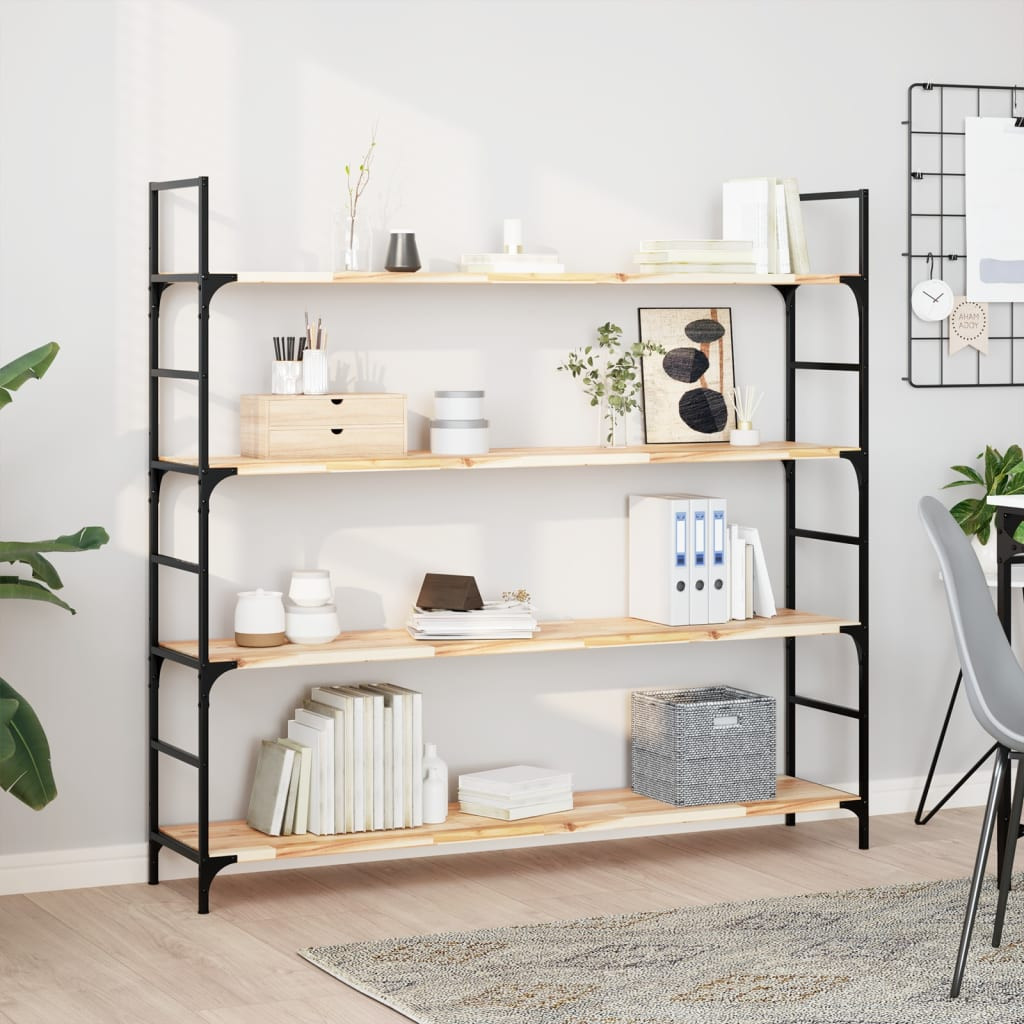 vidaXL Schweberegal 120x30x2 cm Massivholz Akazie Unbehandelt