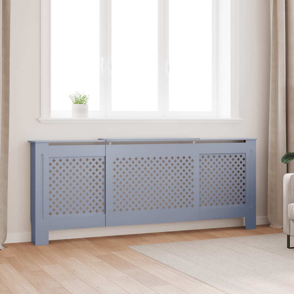 vidaXL MDF Heizkörperverkleidung Grau 205 cm