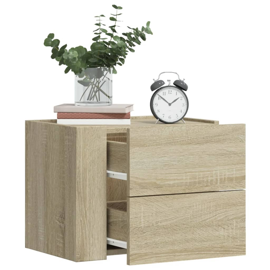 vidaXL Wand-Nachttisch Sonoma-Eiche 45x30x35 cm