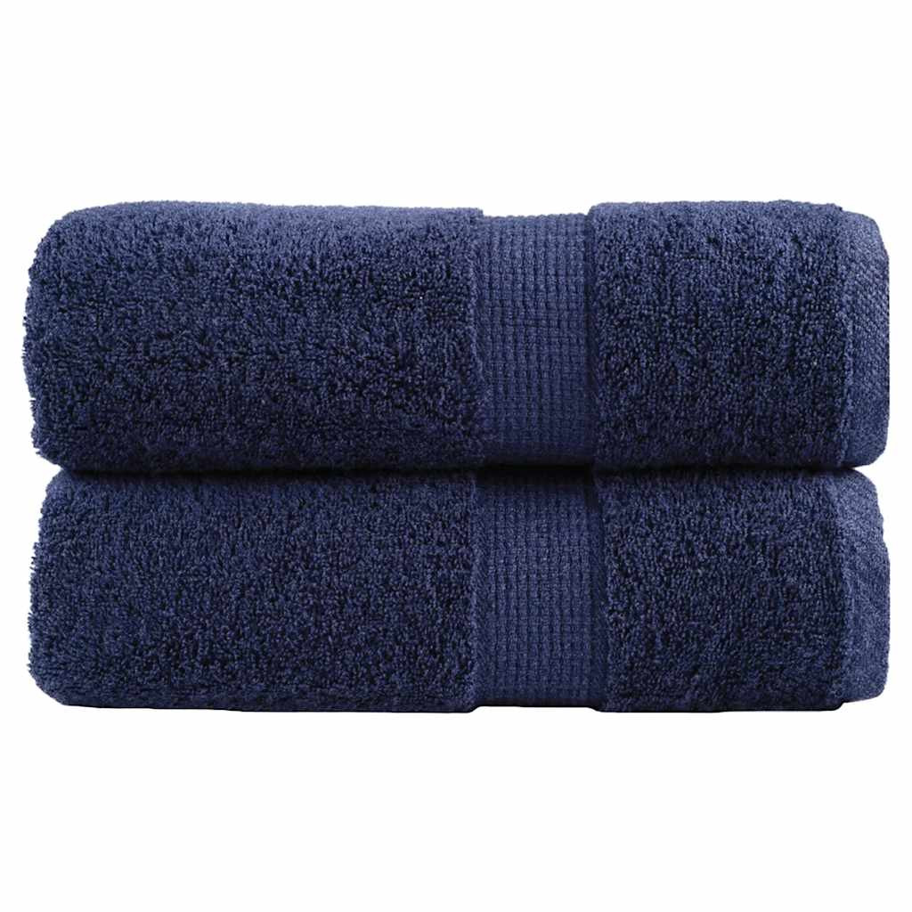 vidaXL Premium-Waschtücher SOLUND 2 Stk. Marineblau 30x30 cm 600 g/m²