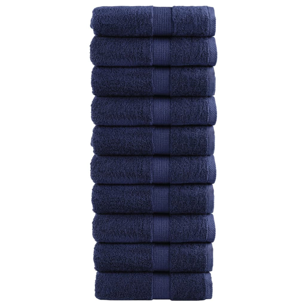 vidaXL Premium-Waschtücher SOLUND 10 Stk. Marineblau 30x30 cm 600 g/m²