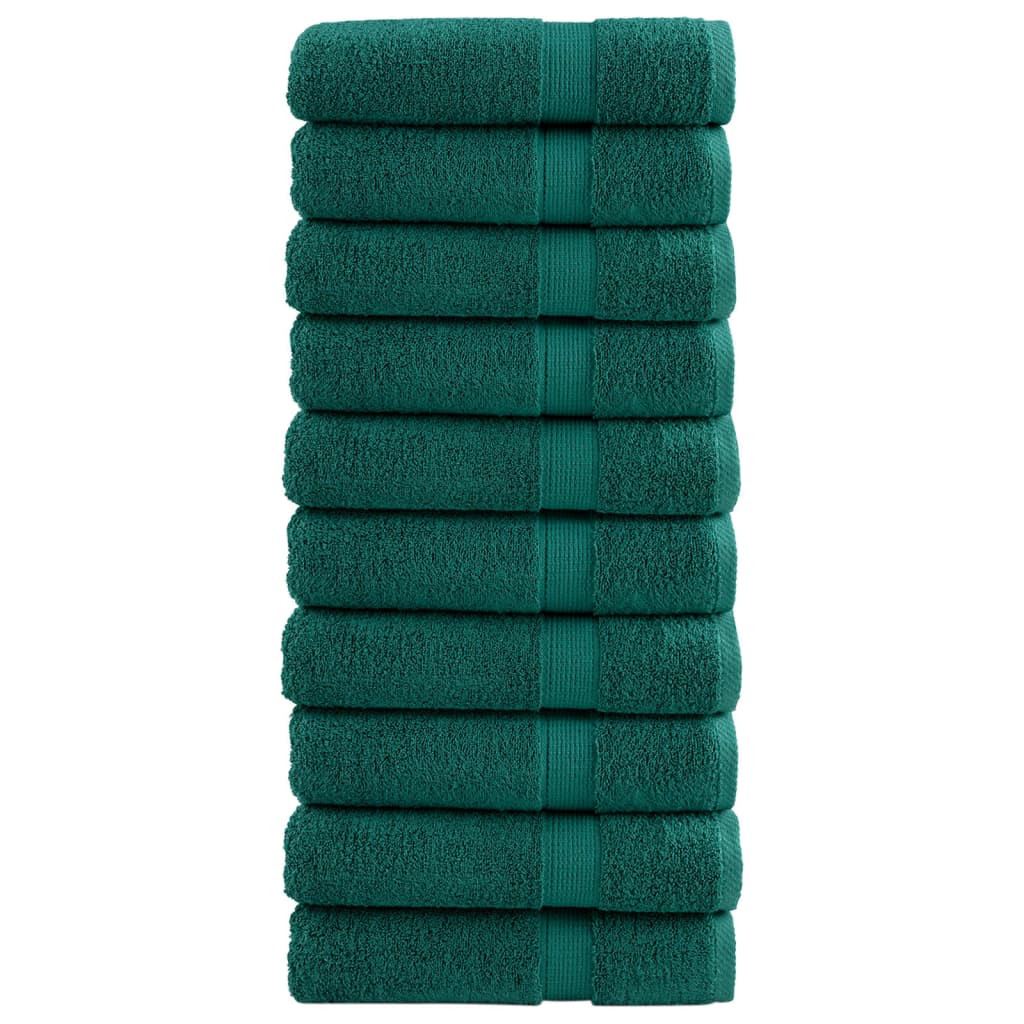 vidaXL Premium Badetücher SOLUND 10 Stk. Grün 100x150 cm 600 g/m²