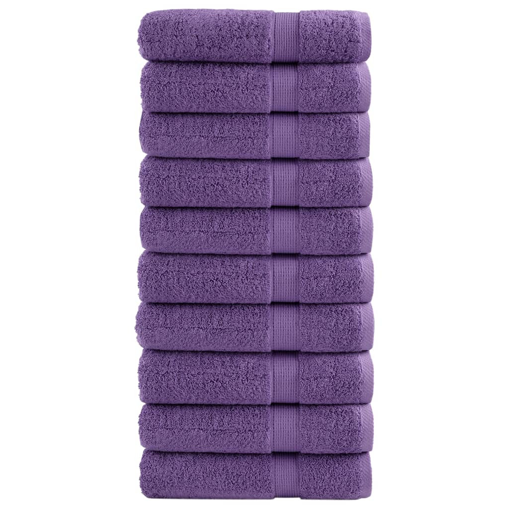 vidaXL Premium Badetücher SOLUND 10 Stk. Lila 100x150 cm 600 g/m²