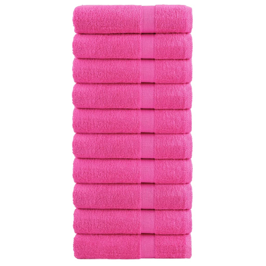vidaXL Premium Badetücher SOLUND 10 Stk. Rosa 100x150 cm 600 g/m²