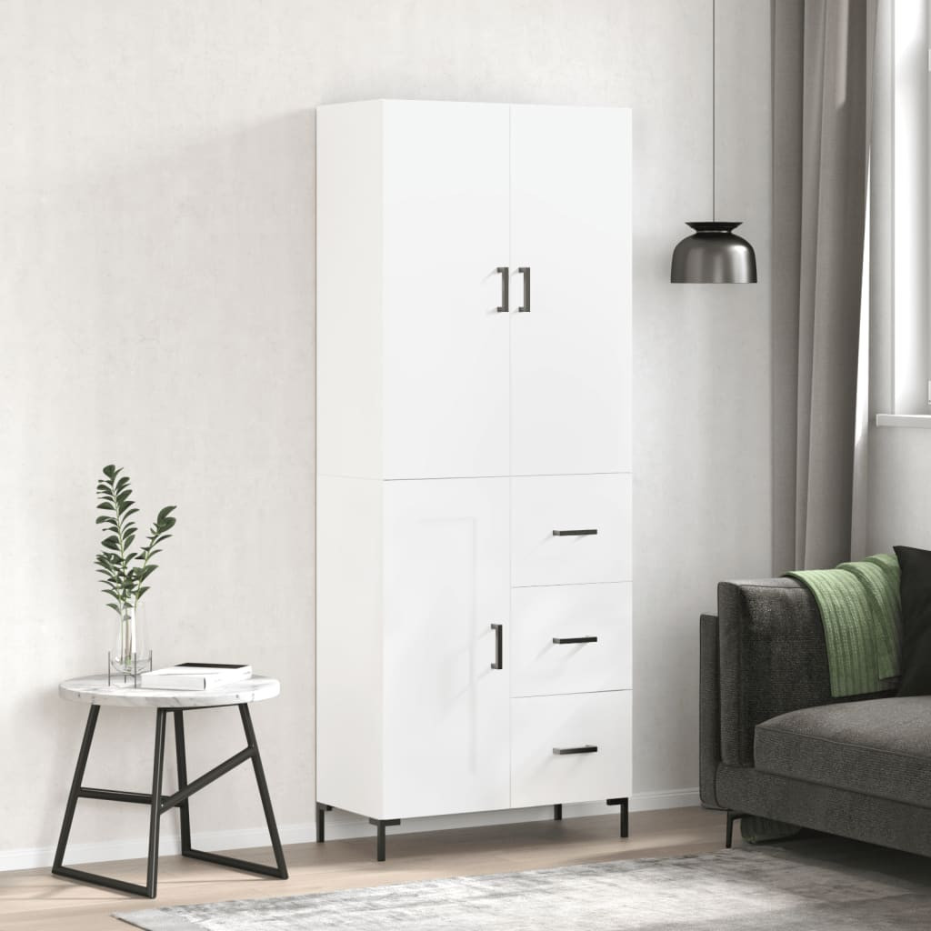 vidaXL Highboard Weiß 69,5x34x180 cm Holzwerkstoff