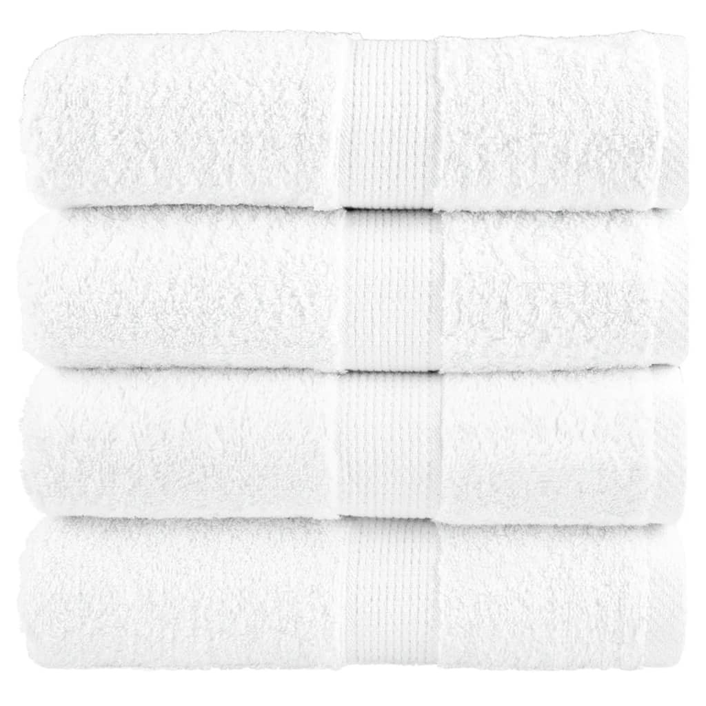 vidaXL Premium-Waschtücher SOLUND 4 Stk. Weiß 30x30 cm 600 g/m²