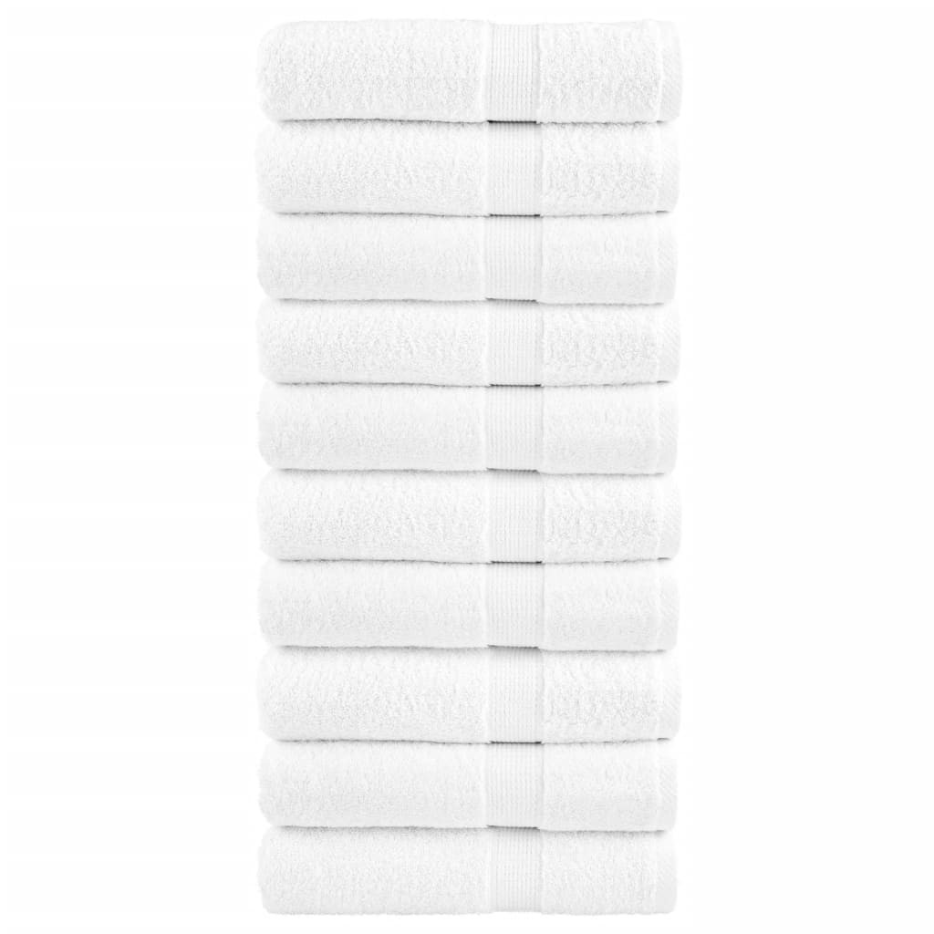 vidaXL Premium Badetücher SOLUND 10 Stk. Weiß 100x150 cm 600 g/m²