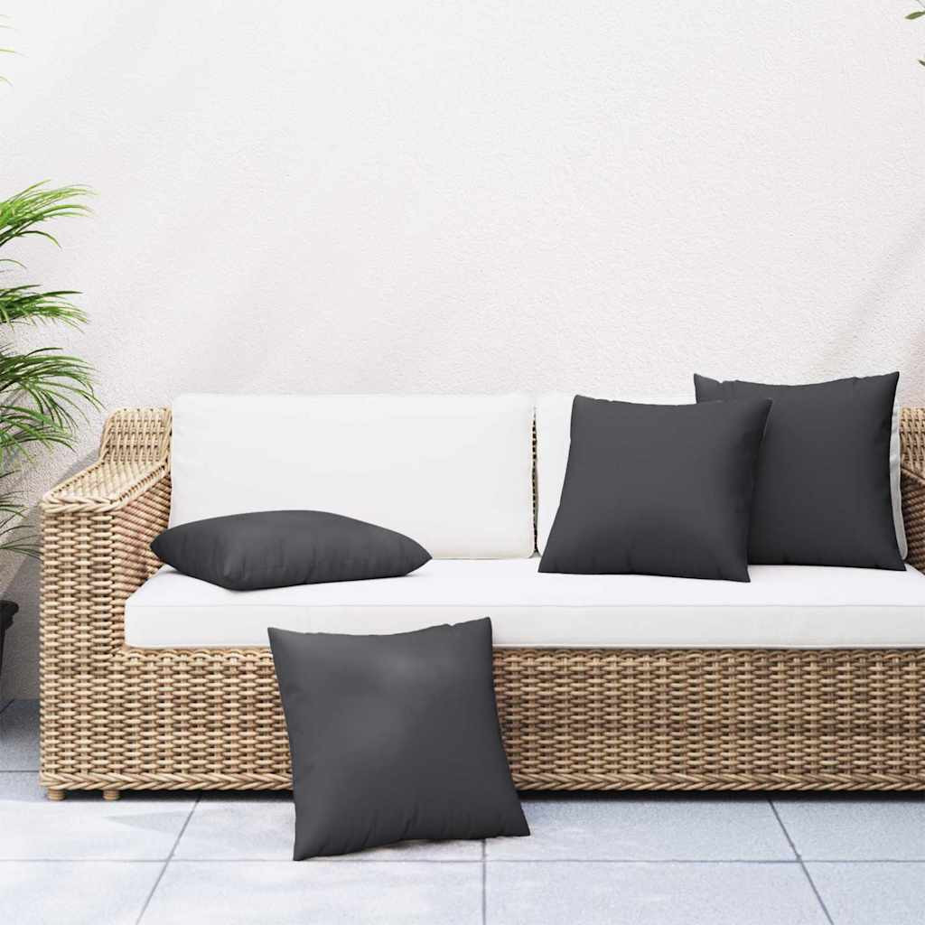 vidaXL Sofakissen 4 Stk. Schwarz 50x50 cm Stoff