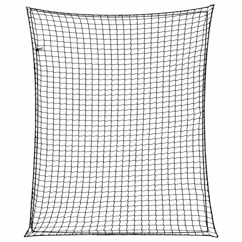 vidaXL Anhängernetz mit Gummiseil Schwarz 3x2,5 m PP