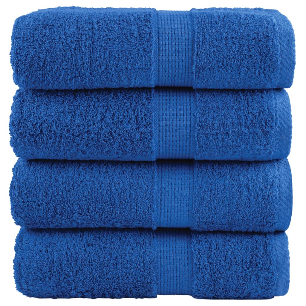 vidaXL Premium Gästetücher SOLUND 4 Stk. Blau 30x50 cm 600 g/m²