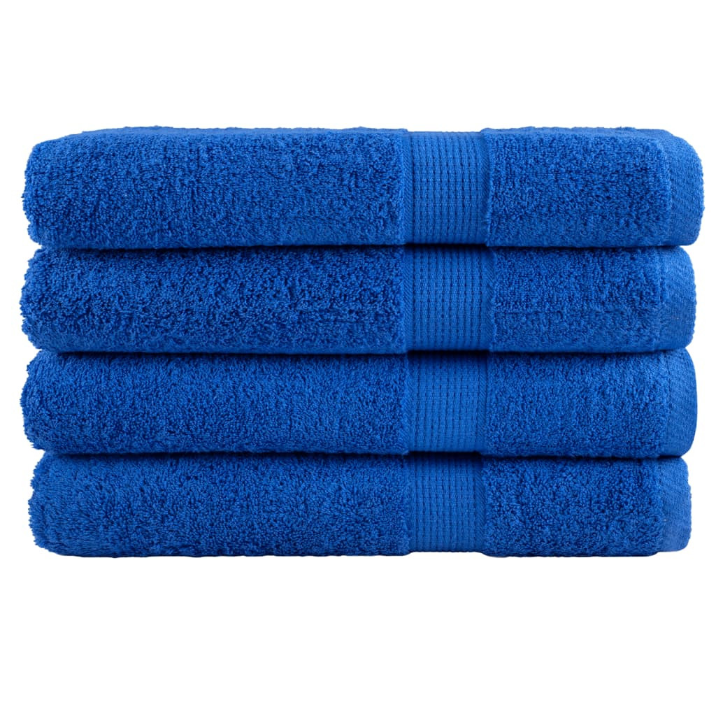 vidaXL Premium Saunatücher SOLUND 4 Stk. Blau 80x200 cm 600 g/m²