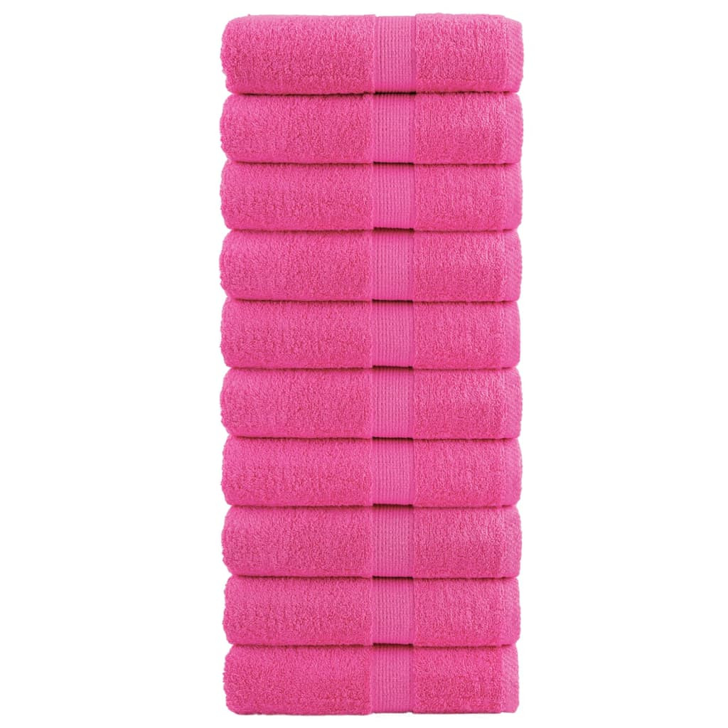 vidaXL Premium Waschhandtücher SOLUND 10 Stück Rosa 30x30 cm 600 g/m²