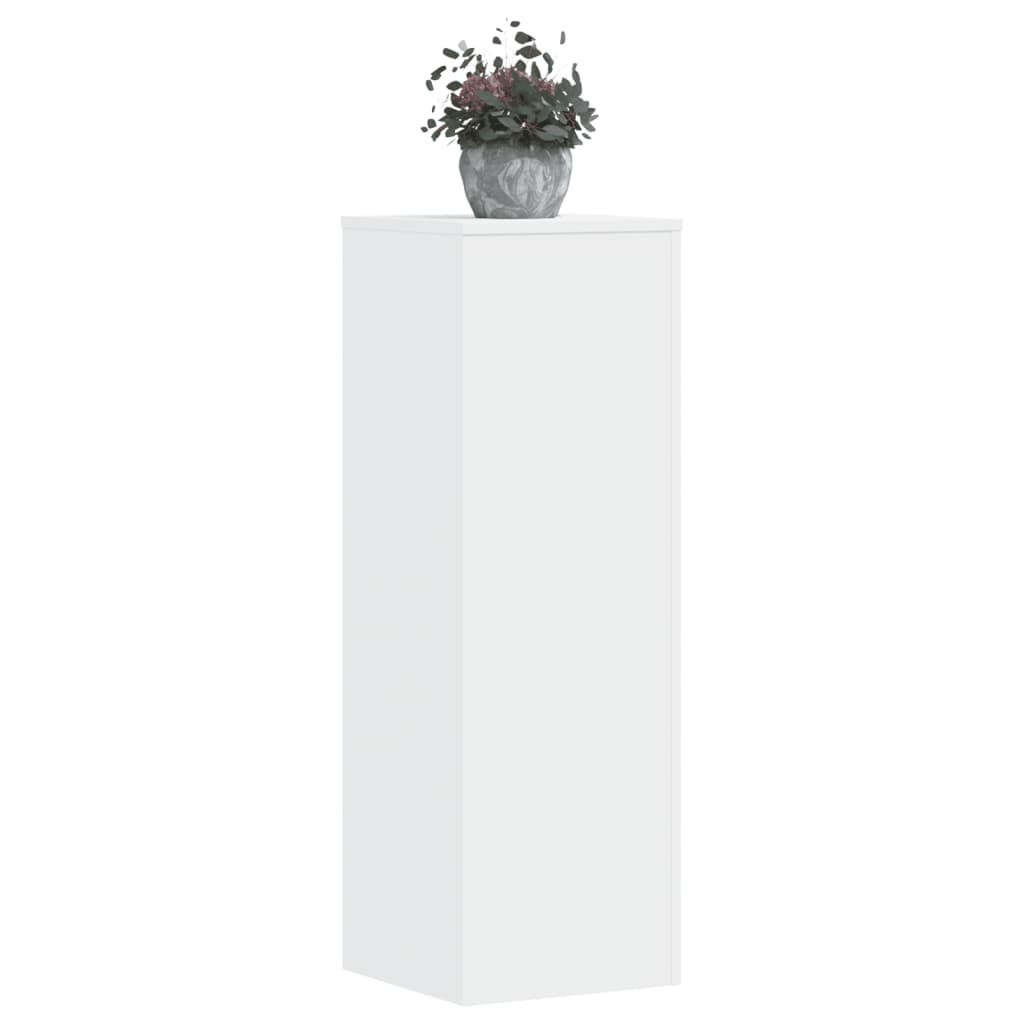 vidaXL Pflanzenständer 2 Stk. Weiß 33x33x100 cm Holzwerkstoff