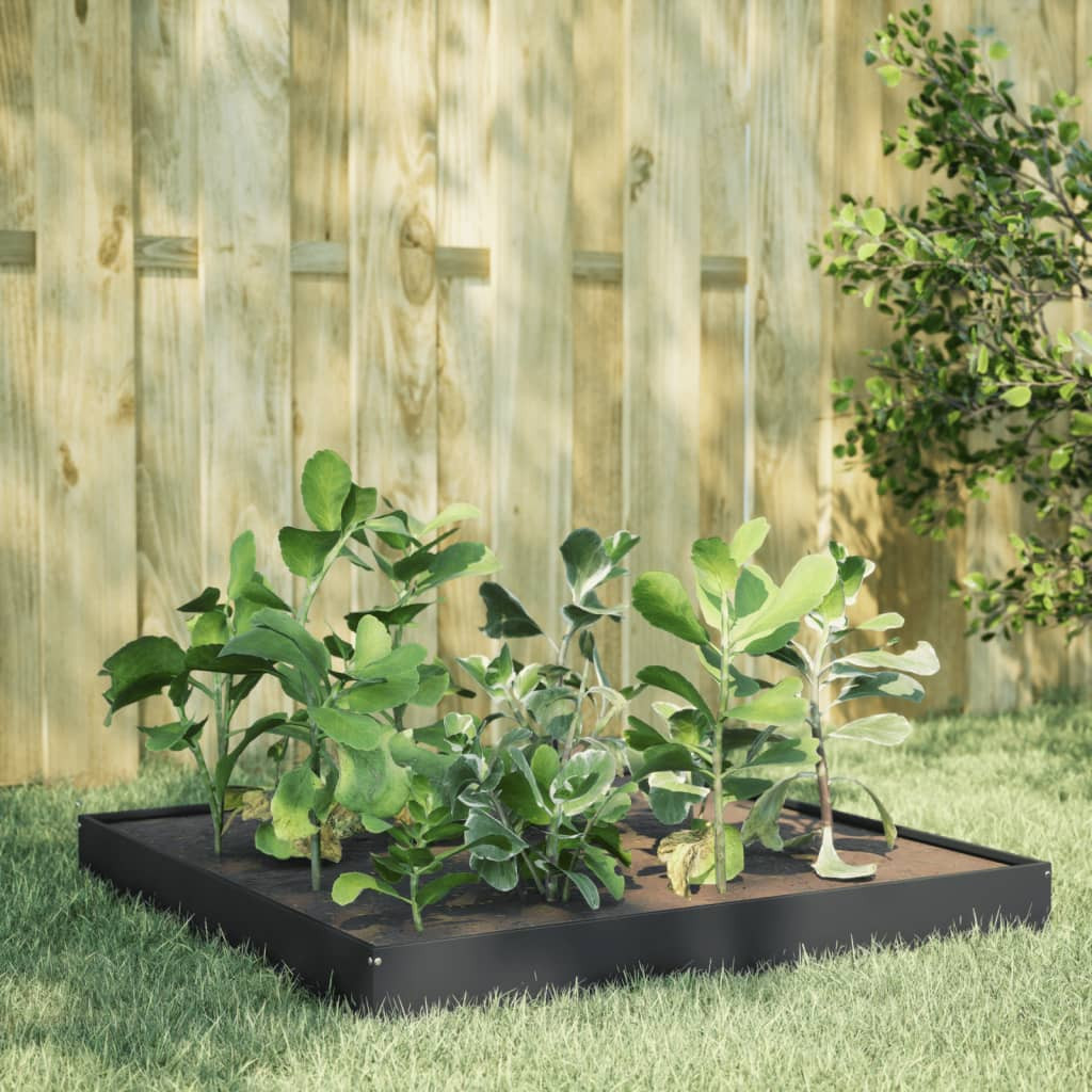 vidaXL Hochbeet Anthrazit 100x100x18,5 cm Stahl
