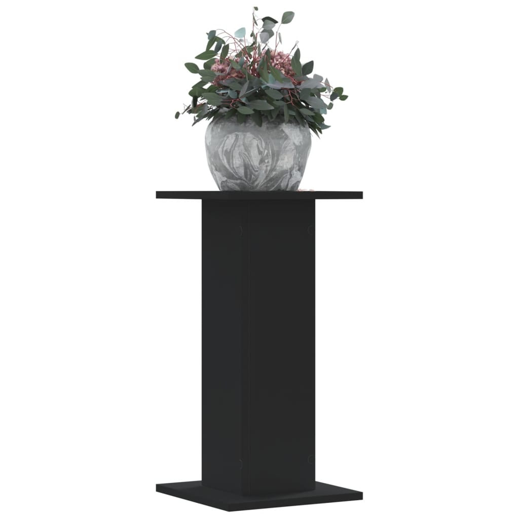 vidaXL Pflanzenständer 2 Stk. Schwarz 30x30x60 cm Holzwerkstoff