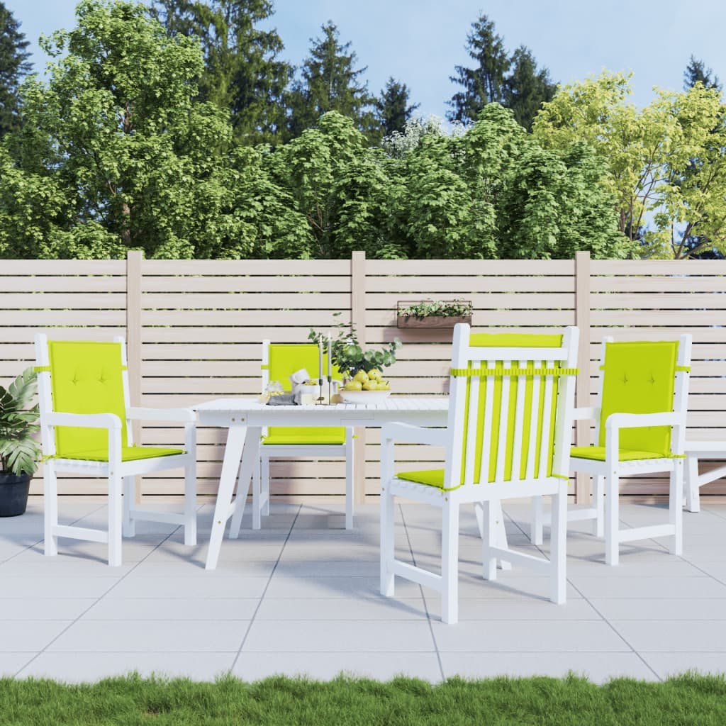 vidaXL Gartenstuhlauflagen für Niedriglehner 4Stk Knallgrün 100x50x3cm