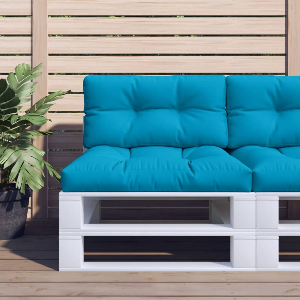 vidaXL Palettenkissen 2 Stk. Blau Stoff