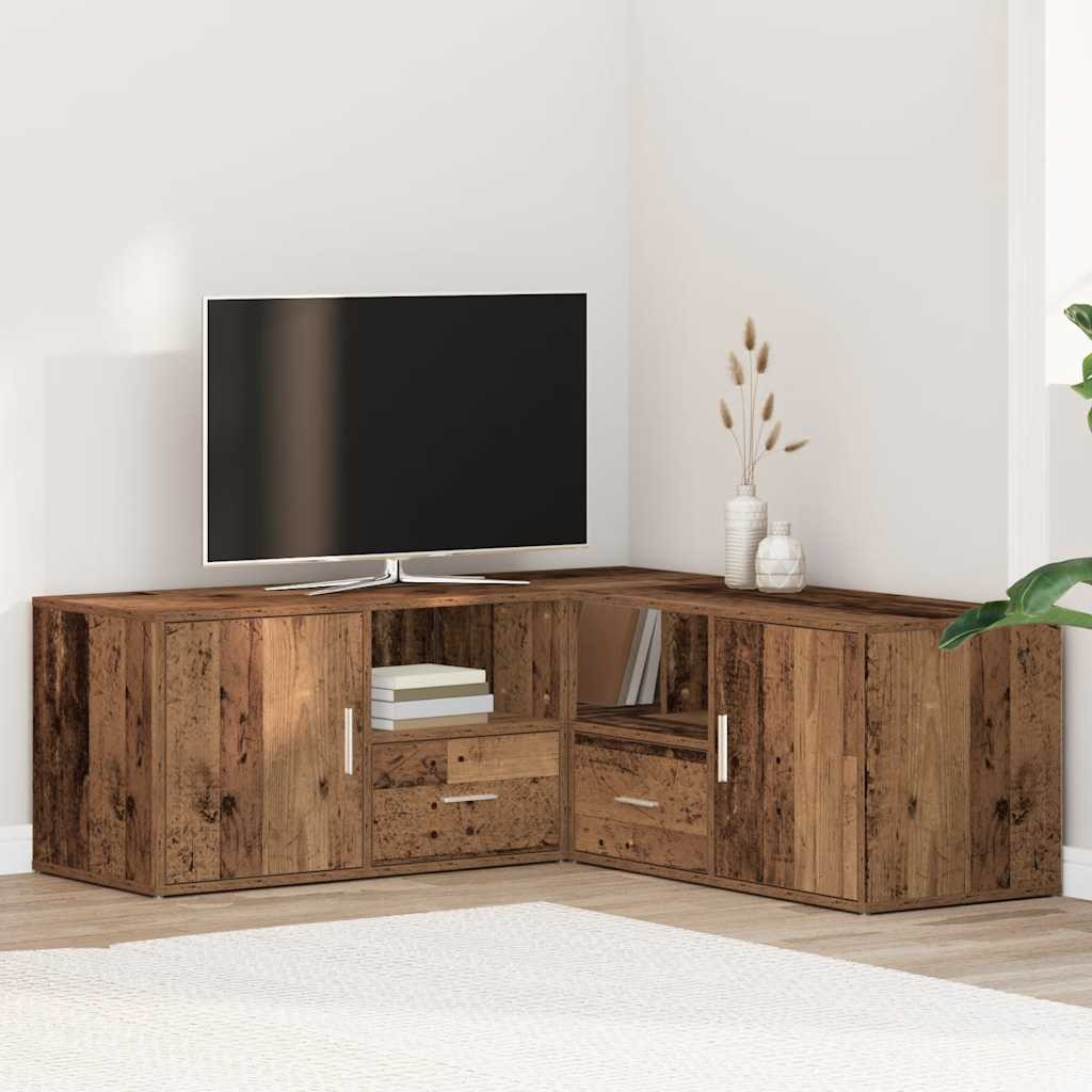 vidaXL Eckregal Altholz-Optik 200x40x45 cm Holzwerkstoff