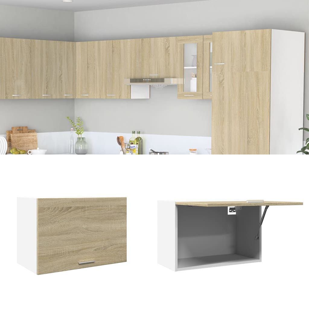vidaXL Hängeschrank Lyon Sonoma-Eiche 60x31x40 cm Holzwerkstoff