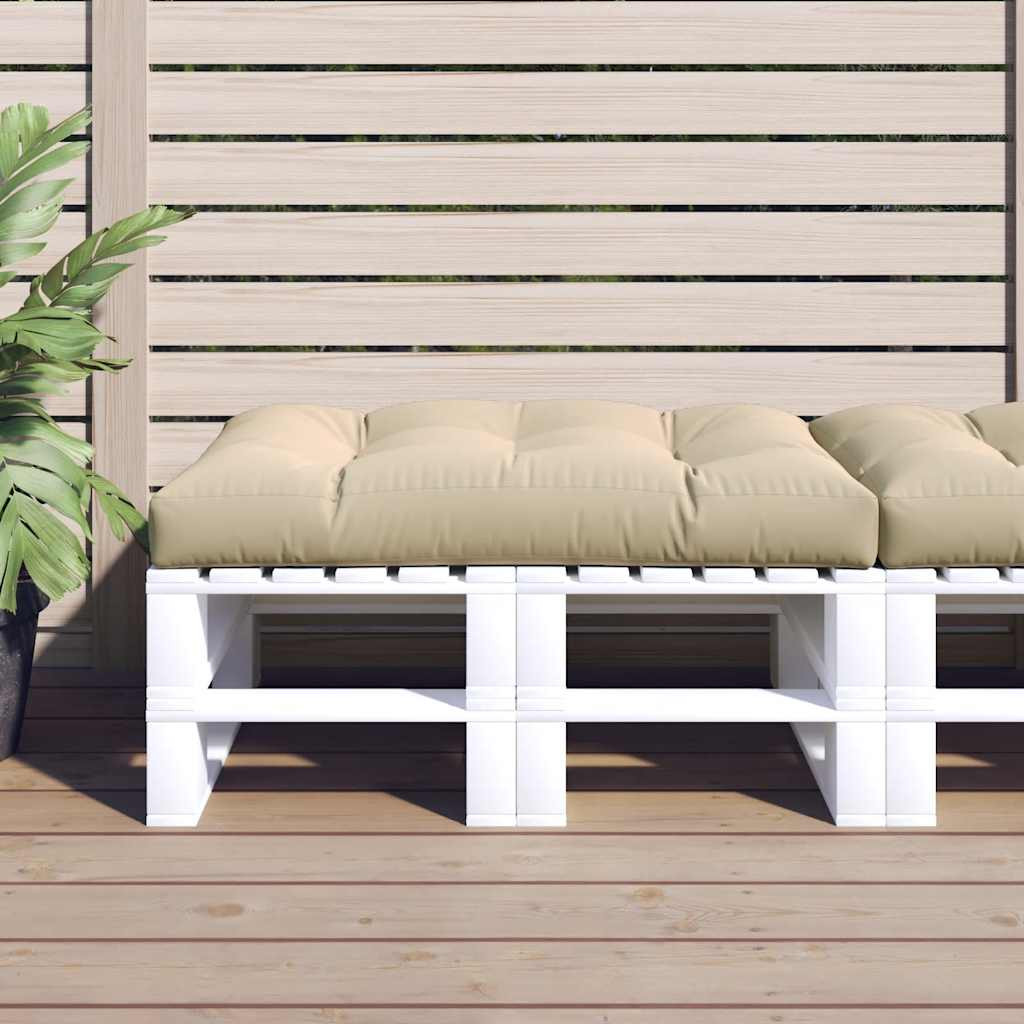vidaXL Palettenkissen Beige 120x80x12 cm Stoff