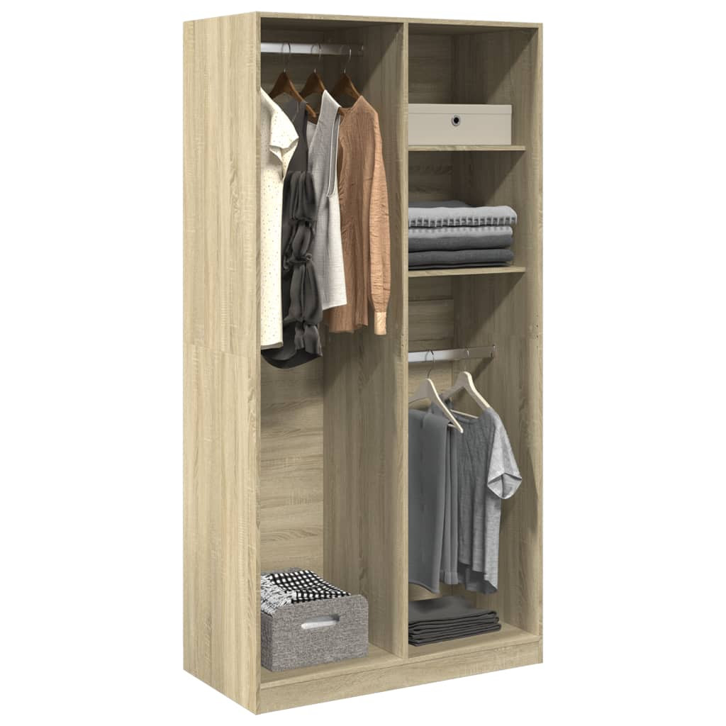 vidaXL Kleiderschrank Sonoma-Eiche 100x50x200 cm Holzwerkstoff