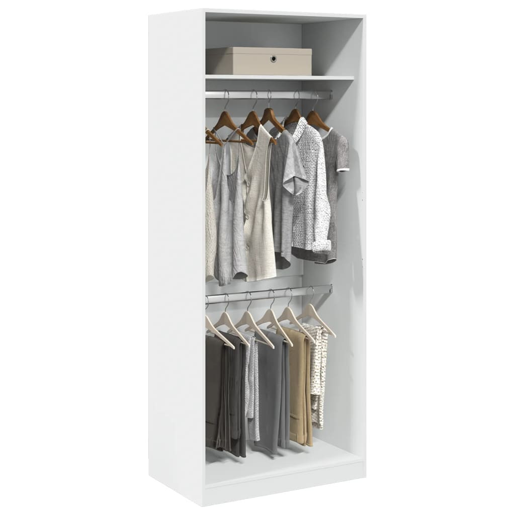 vidaXL Kleiderschrank Weiß 80x50x200 cm Holzwerkstoff