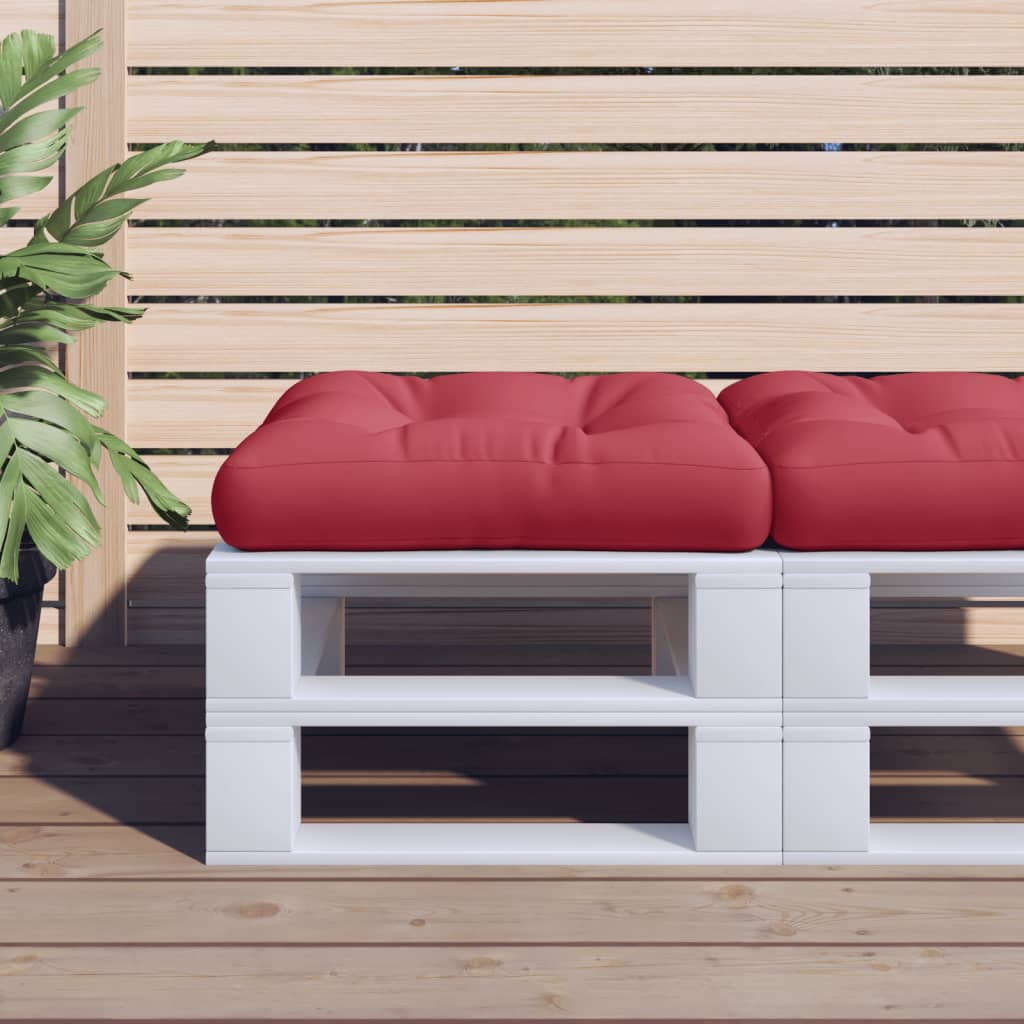 vidaXL Palettenkissen Weinrot 58x58x10 cm Stoff