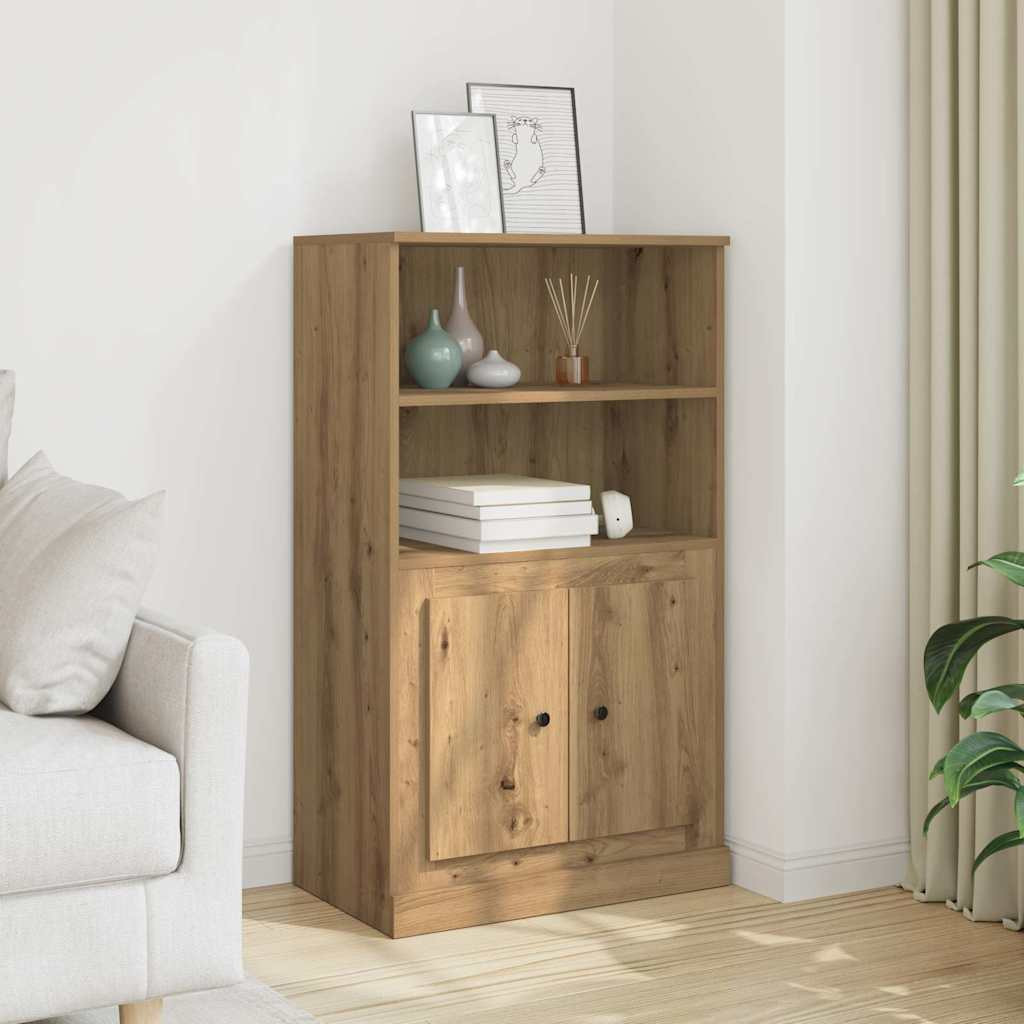 vidaXL Highboard Artisan-Eiche 60x35,5x103,5 cm Holzwerkstoff