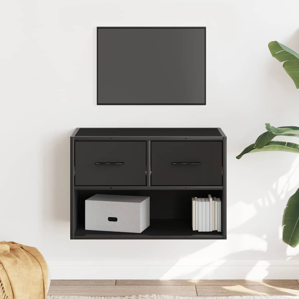 vidaXL TV-Schrank Schwarz 60x31x39,5 cm Holzwerkstoff und Metall