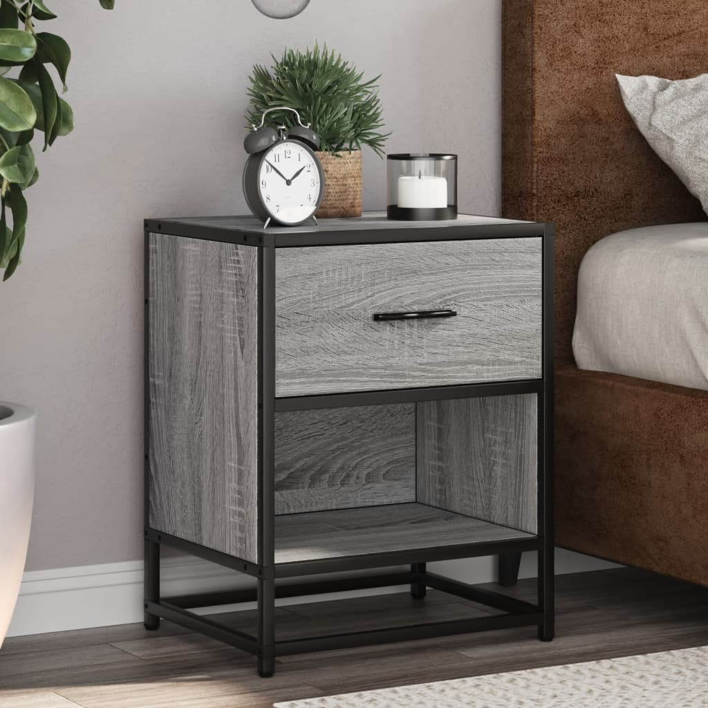 vidaXL Nachttisch Grau Sonoma 40x31x50 cm Holzwerkstoff