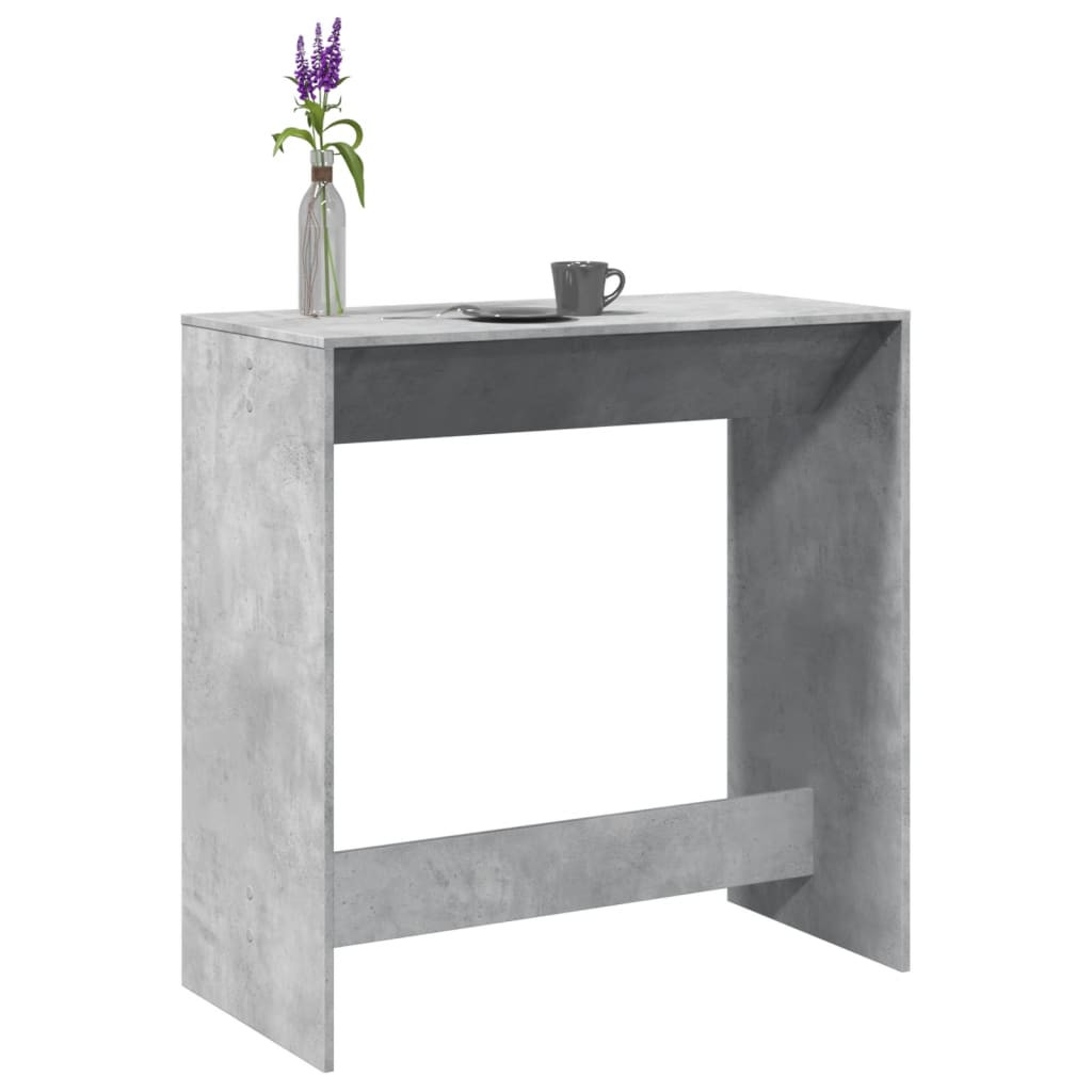 vidaXL Bartisch Betongrau 102x50x103,5 cm Holzwerkstoff