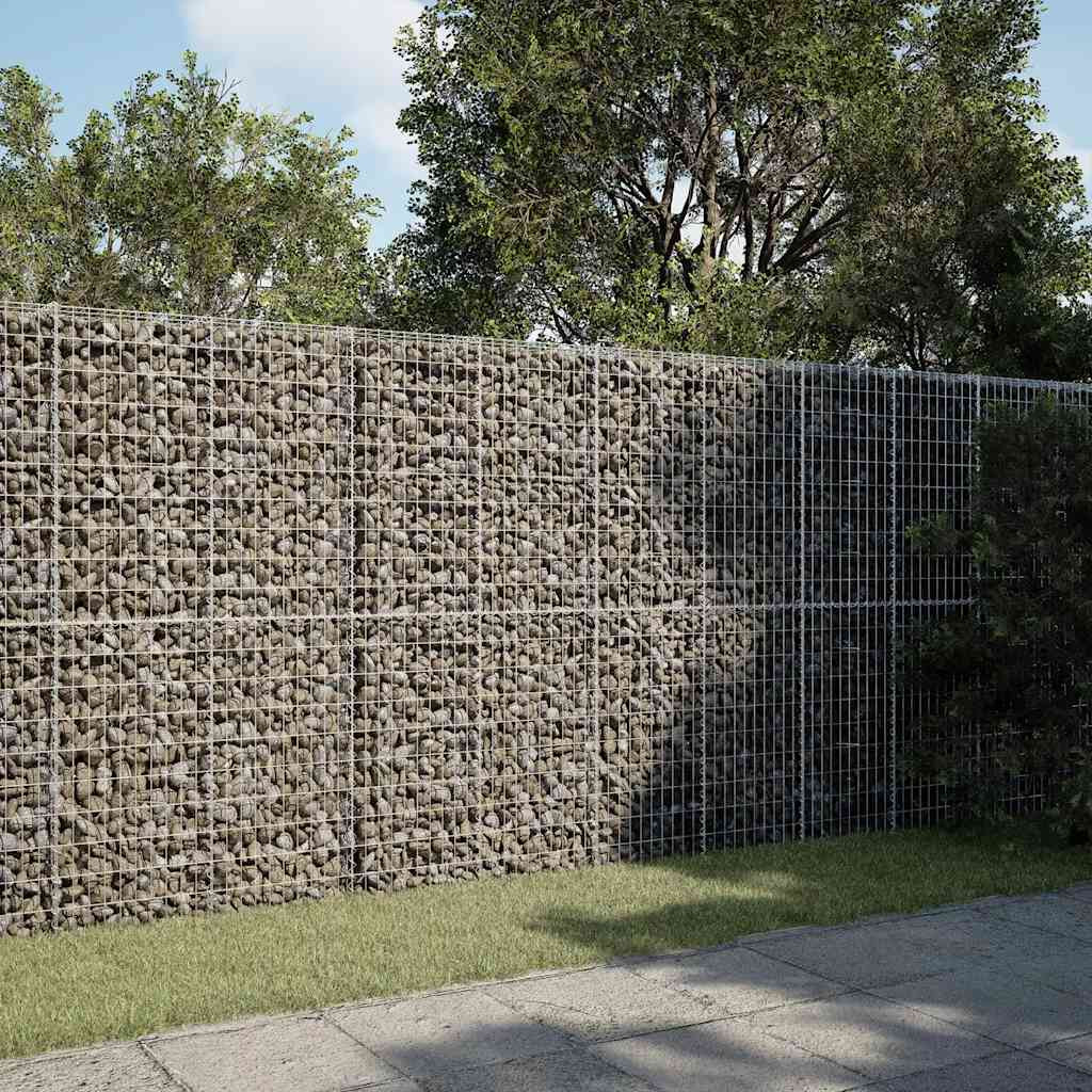vidaXL Gabione mit Deckel 300x50x200 cm Verzinktes Eisen