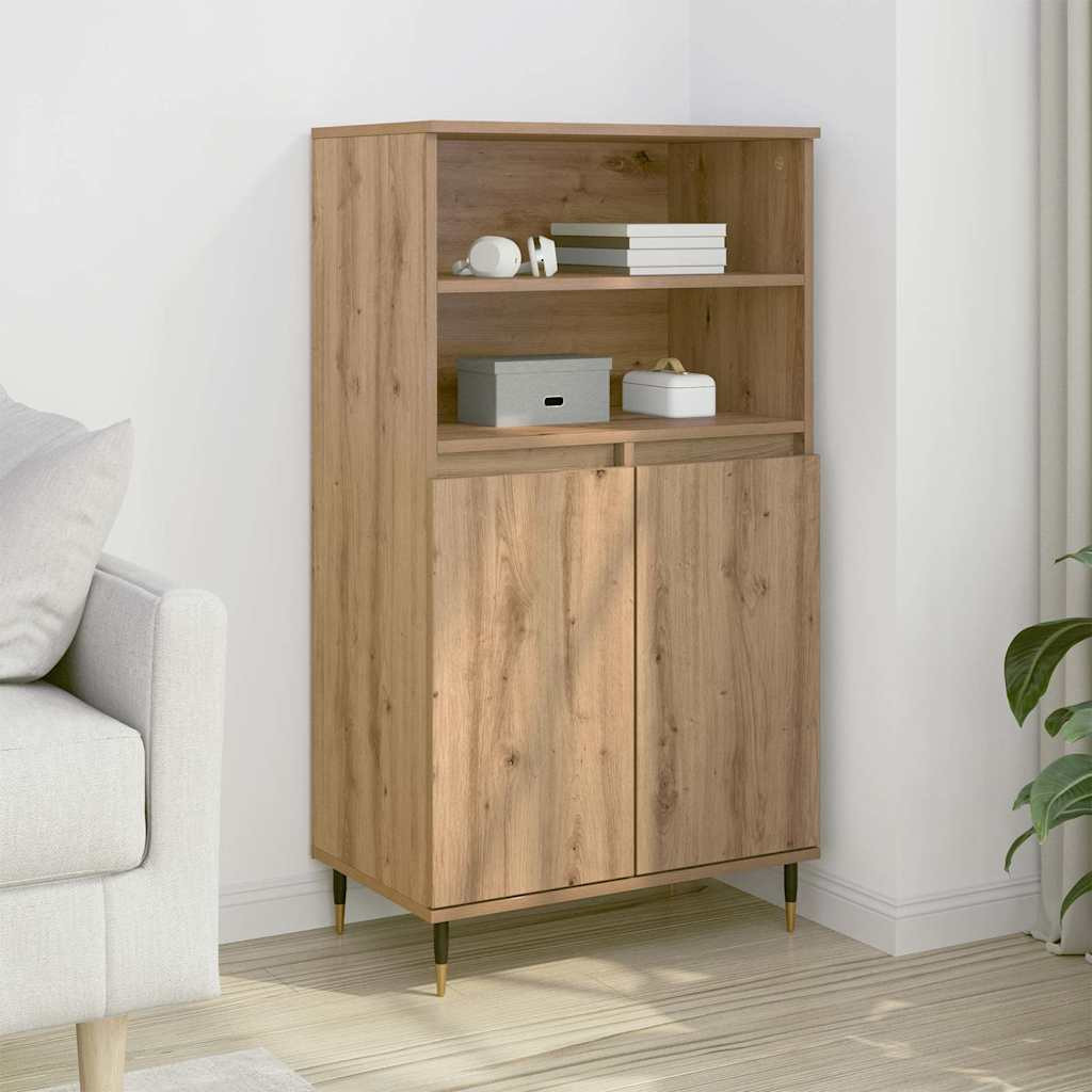 vidaXL Highboard Artisan-Eiche 60x36x110 cm Holzwerkstoff