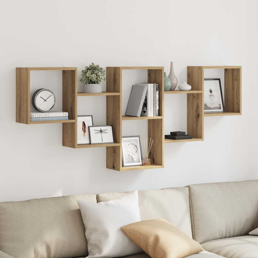 vidaXL Wandregal Artisan-Eiche 159x18x66 cm Holzwerkstoff