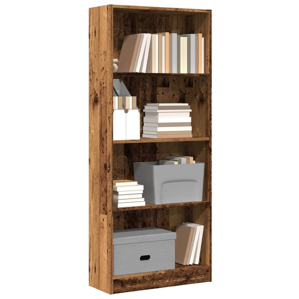 vidaXL Bücherregal Altholz-Optik 60x24x143 cm Holzwerkstoff
