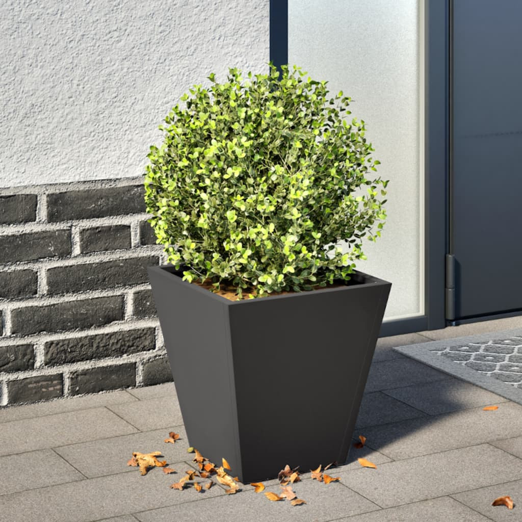 vidaXL Pflanzkübel Schwarz 30x30x30 Stahl