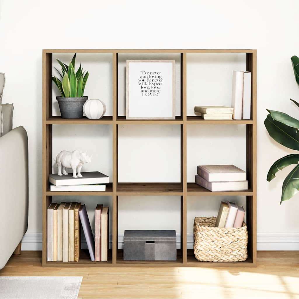 vidaXL Raumteiler-Bücherregal Artisan-Eiche 102x29x103,5 cm