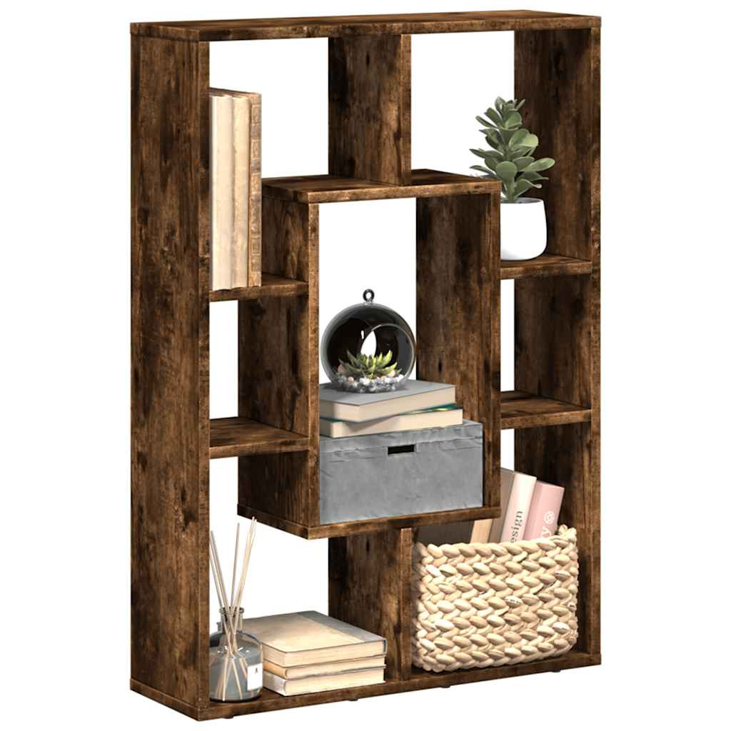 vidaXL Bücherregal Räuchereiche 63x20x90 cm Holzwerkstoff