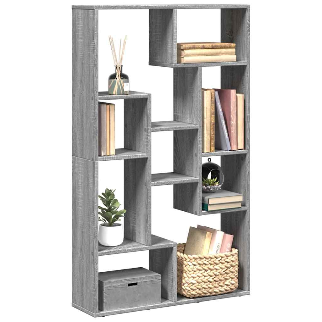 vidaXL Bücherregal Grau Sonoma 72x20x120,5 cm Holzwerkstoff