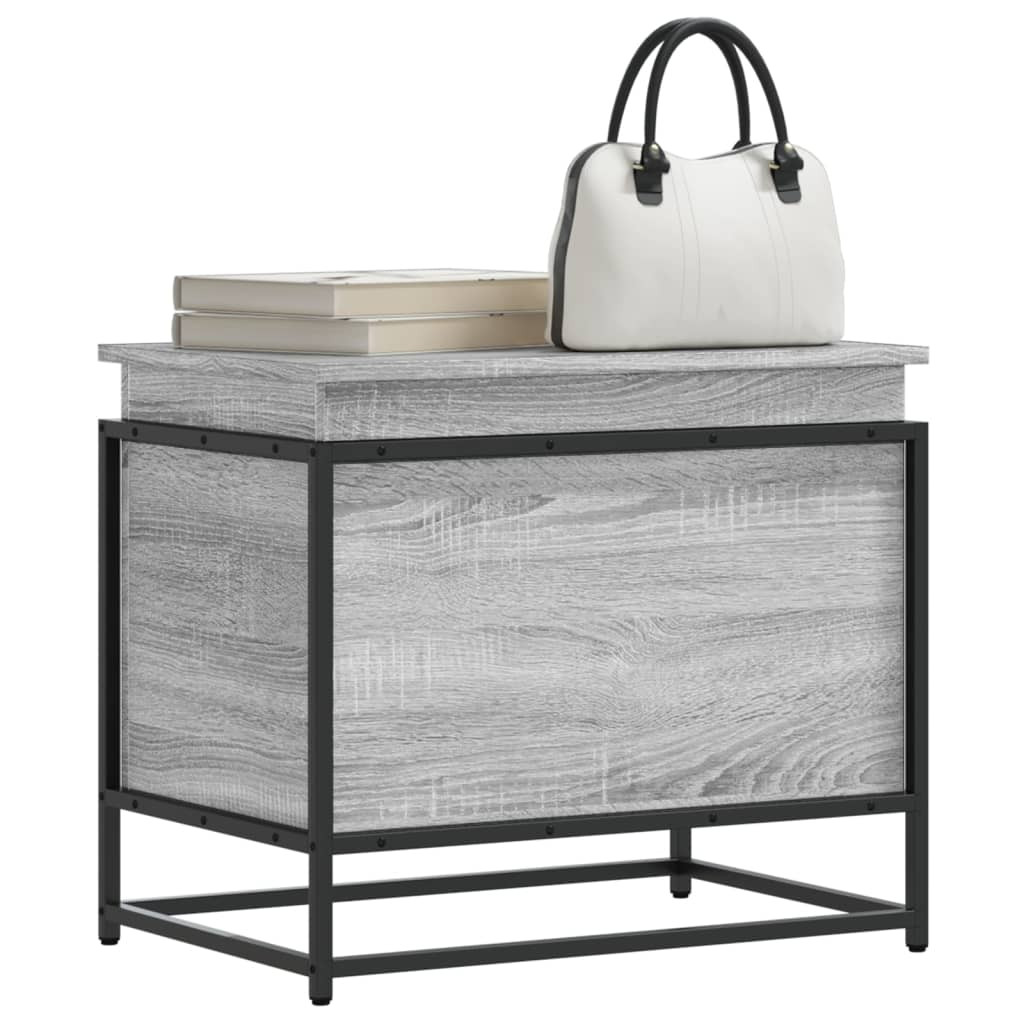 vidaXL Aufbewahrungsbox mit Deckel Grau Sonoma 60x40x51,5 cm