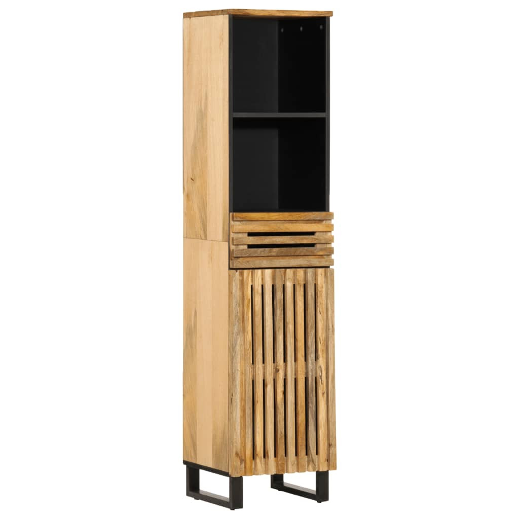 vidaXL Sideboard 38x34x160 cm Raues Massives Mangoholz