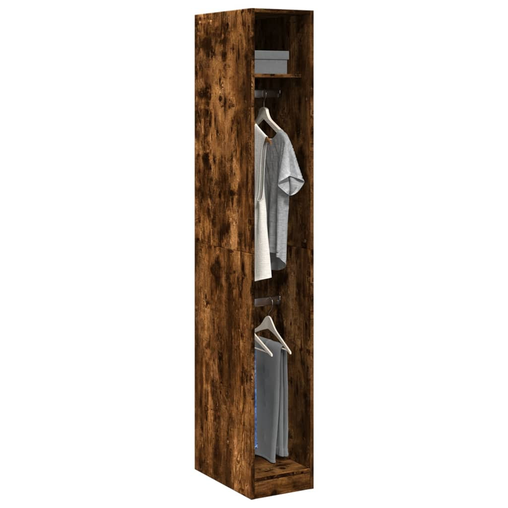 vidaXL Kleiderschrank Räuchereiche 30x50x200 cm Holzwerkstoff