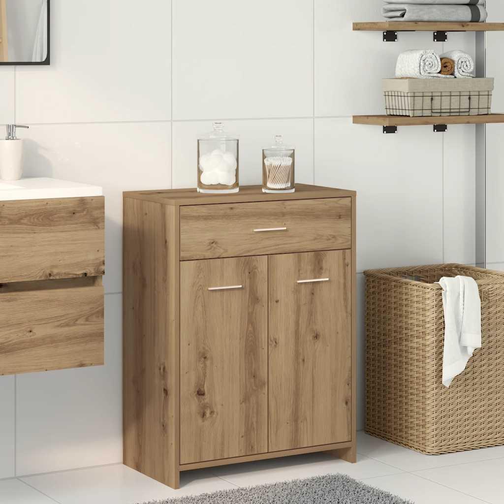 vidaXL Badschrank Artisan-Eiche 60x33x80 cm Holzwerkstoff